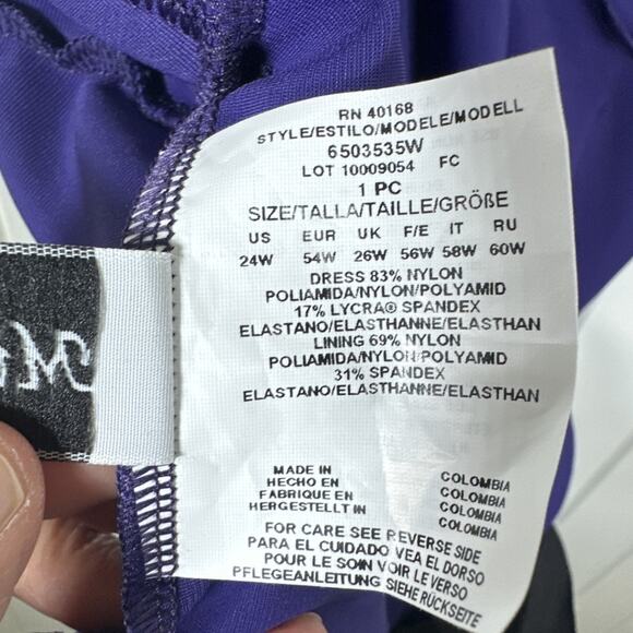 Miraclesuit Women's Plus Size 24W Purple Marais Tummy Control Swim-dress NWT! - Picture 10 of 11